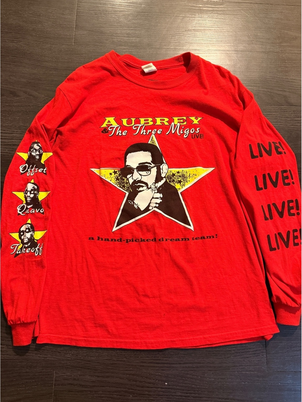 Drake Aubrey & Three Migos Tour Long Sleeve Tee - M